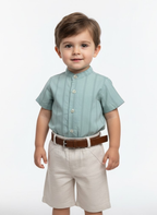 Conjunto Bermuda C/ Cinto Marrom