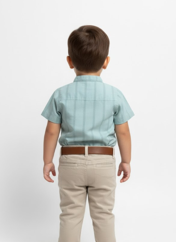 Conjunto Calça C/ Camisa Verde + Cinto Marrom