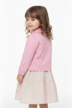 Vestido Lara Rosa com Jaquetinha