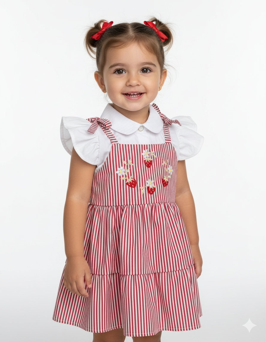 Vestido Sophia Vermelho com Camisa