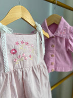 Vestido Lara Rosa com Jaquetinha