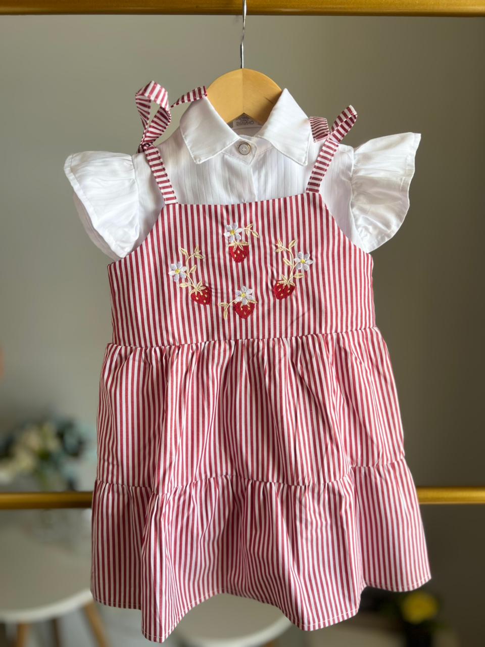 Vestido Sophia Vermelho com Camisa