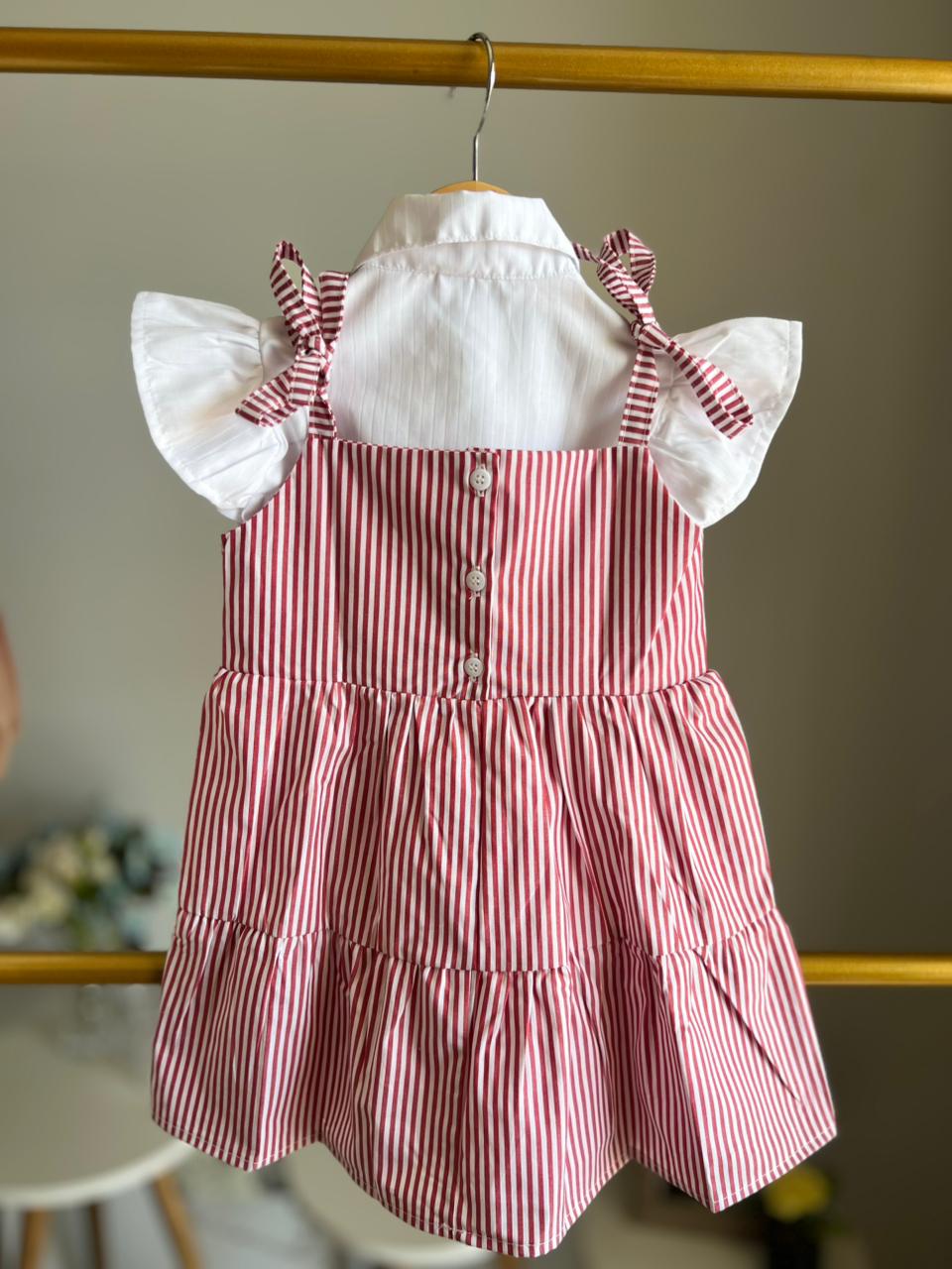 Vestido Sophia Vermelho com Camisa